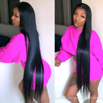 High Density Wholesale 4x4 5x5 Transparent Lace Closure Wig Vendors,100% Cuticle Aligned Transparent Human Hair Lace Front Wigs